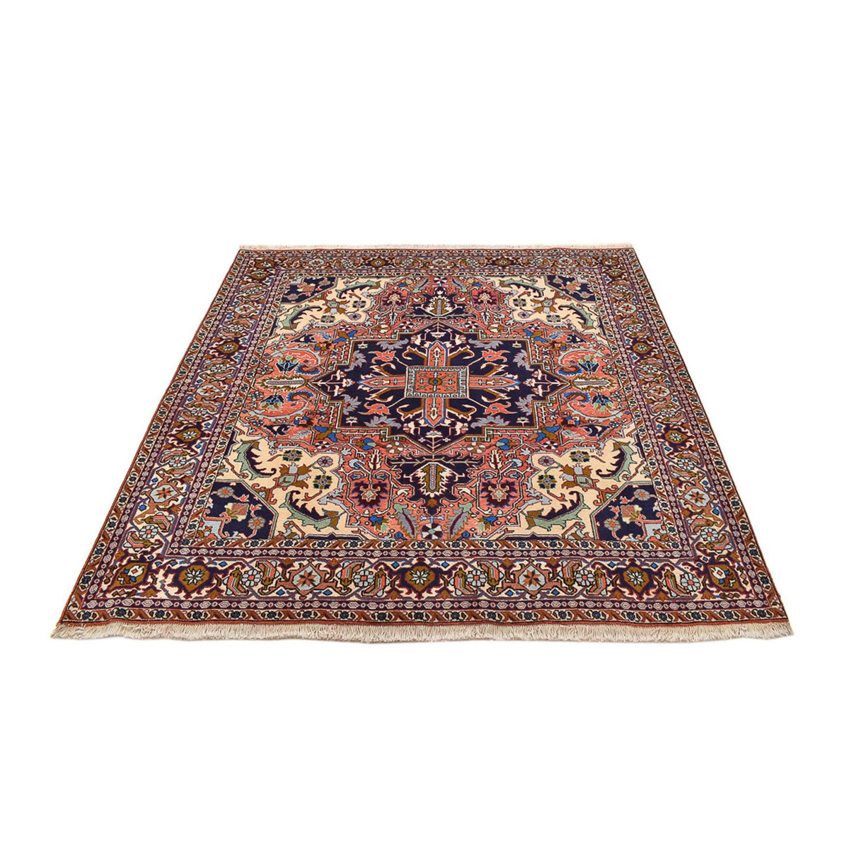 Persisk matta - Nomadic kvadrat  - 200 x 194 cm - ljusröd