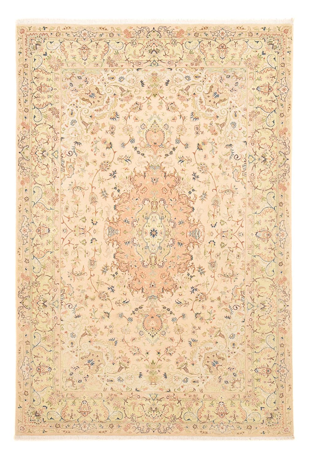 Persisk matta - Tabriz - Royal - 303 x 201 cm - ljusbeige