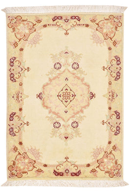 Persisk matta - Tabriz - Royal - 89 x 58 cm - ljusbeige