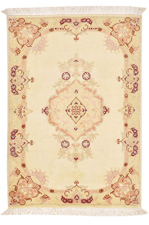 Persisk matta - Tabriz - Royal - 89 x 58 cm - ljusbeige
