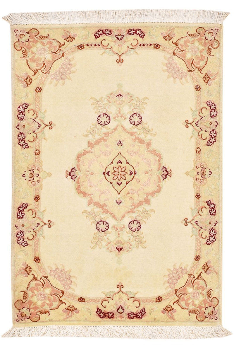 Persisk matta - Tabriz - Royal - 89 x 58 cm - ljusbeige