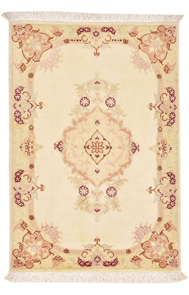 Persisk matta - Tabriz - Royal - 90 x 60 cm - ljusbeige