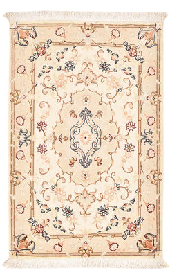 Persisk matta - Tabriz - Royal - 90 x 60 cm - ljusbeige