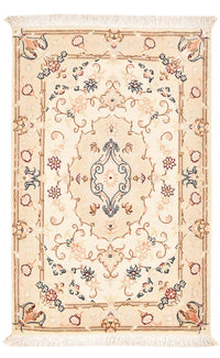 Persisk matta - Tabriz - Royal - 90 x 60 cm - ljusbeige