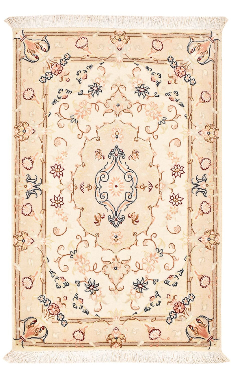 Persisk matta - Tabriz - Royal - 90 x 60 cm - ljusbeige