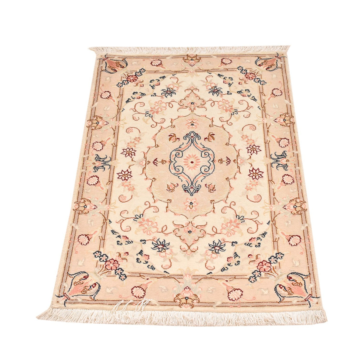 Persisk matta - Tabriz - Royal - 90 x 60 cm - ljusbeige