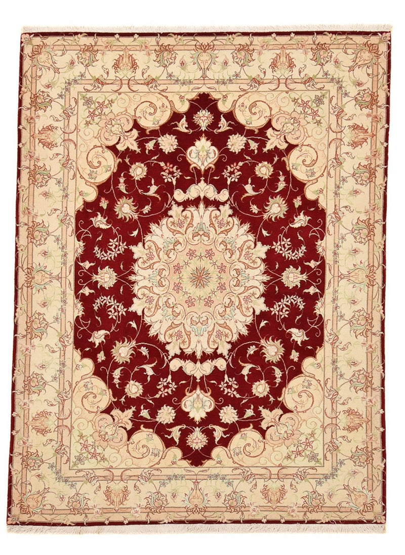 Persisk matta - Tabriz - Royal - 200 x 152 cm - röd
