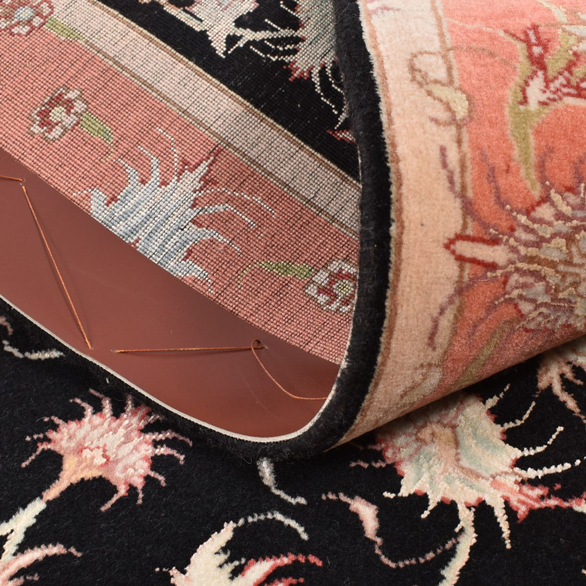 Persisk matta - Tabriz - Royal - 116 x 75 cm - mörkblå