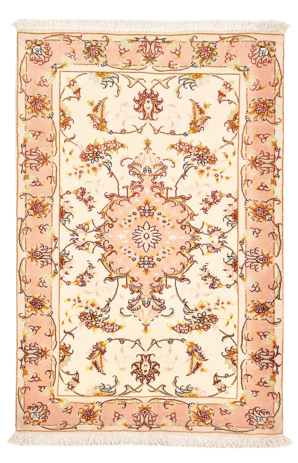 Persisk matta - Tabriz - Royal - 101 x 66 cm - ljusbeige