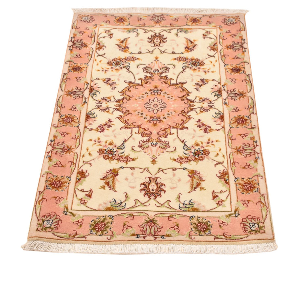 Persisk matta - Tabriz - Royal - 101 x 66 cm - ljusbeige