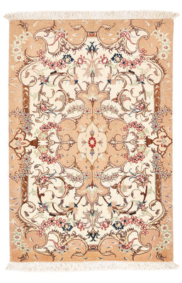 Persisk matta - Tabriz - Royal - 92 x 59 cm - ljusbeige