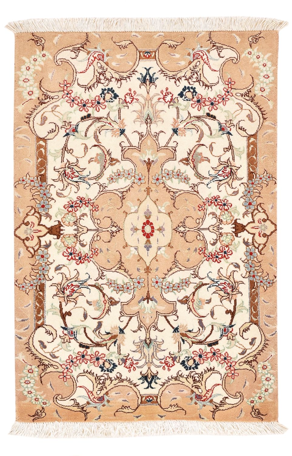 Persisk matta - Tabriz - Royal - 92 x 59 cm - ljusbeige