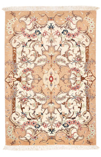 Persisk matta - Tabriz - Royal - 92 x 59 cm - ljusbeige