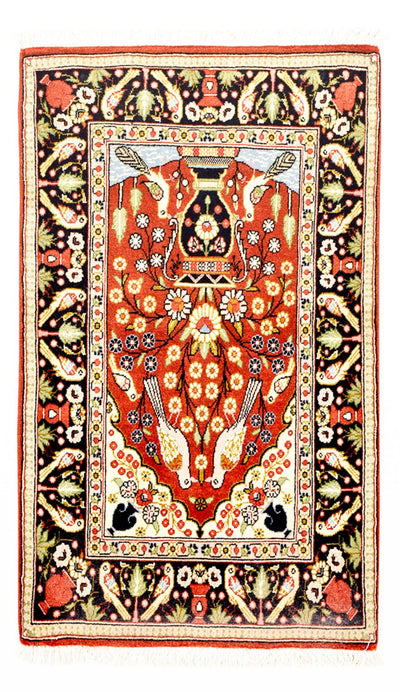 Qom Mattan 60x105cm - Persisk matta - flerfärgad