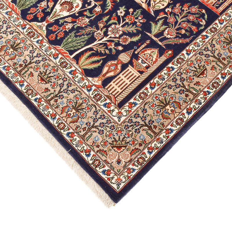 Persisk matta - Ghom - Kunglig - 200 x 130 cm - mörkblå