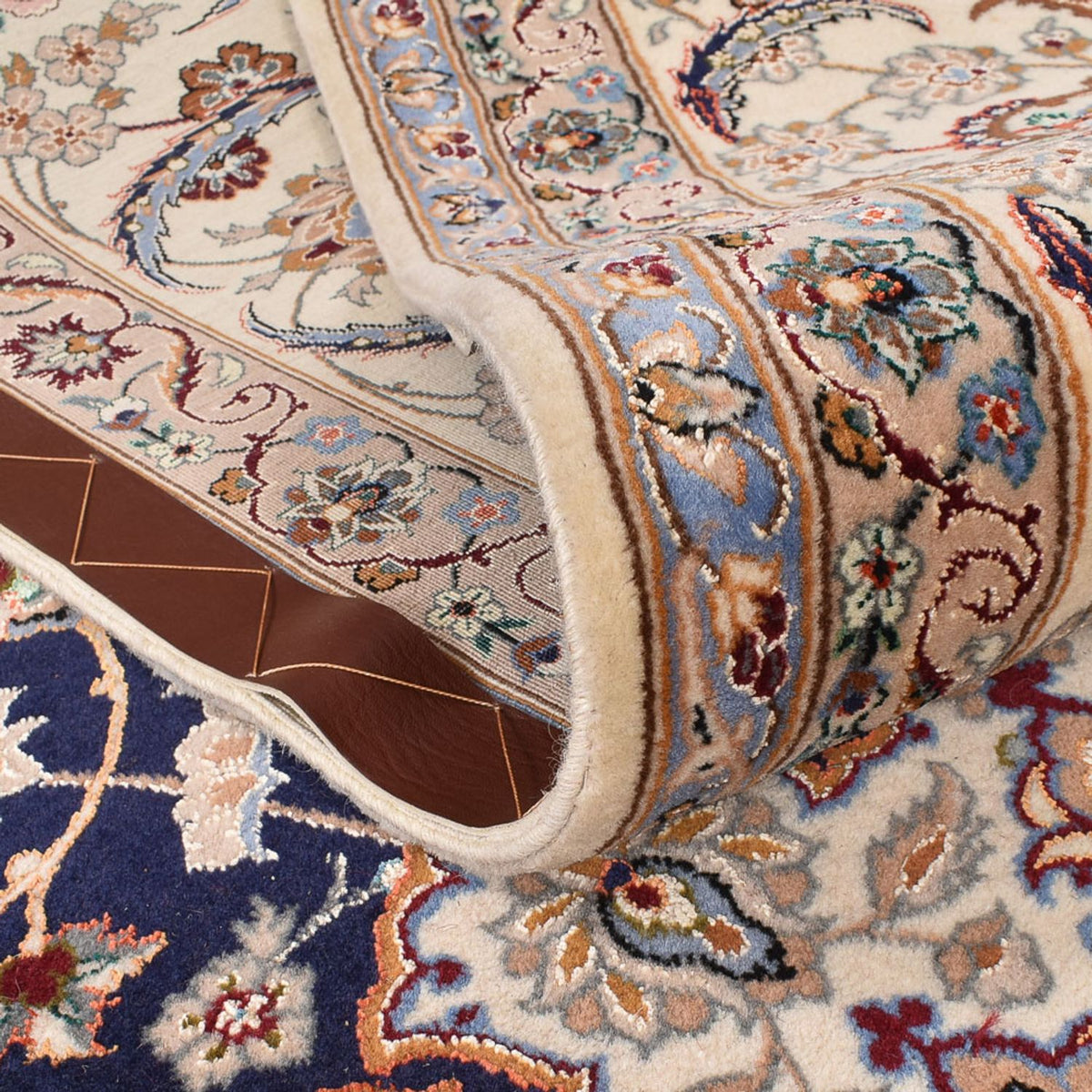 Persisk matta - Isfahan - Premium - 306 x 202 cm - mörkblå