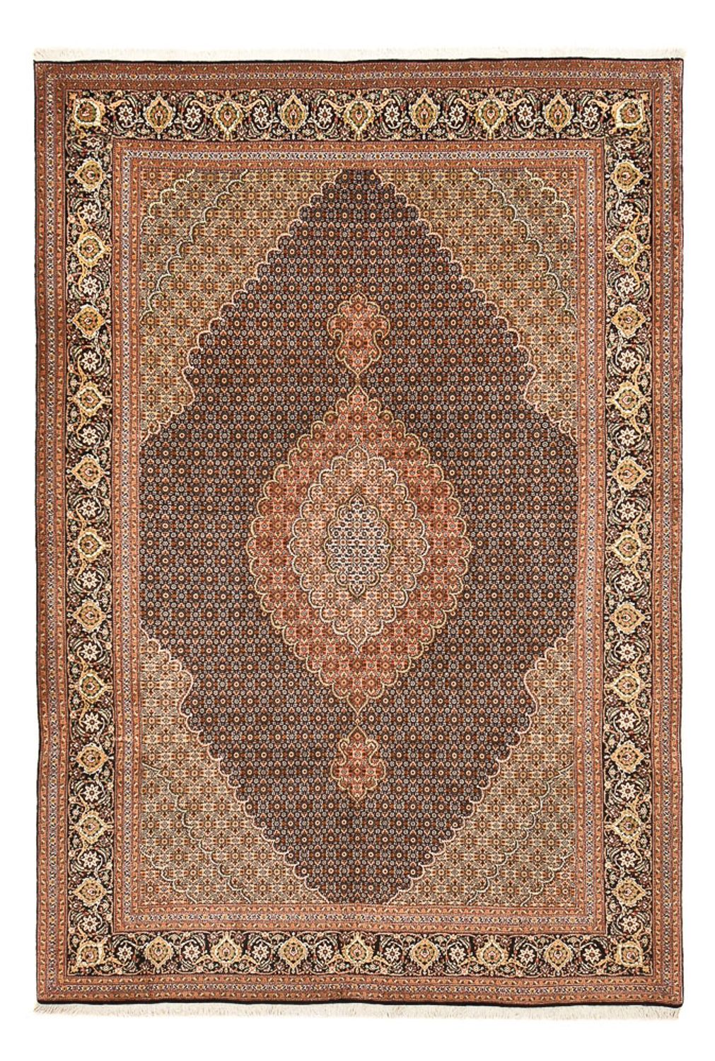 Persisk matta - Tabriz - Royal - 303 x 203 cm - mörk beige