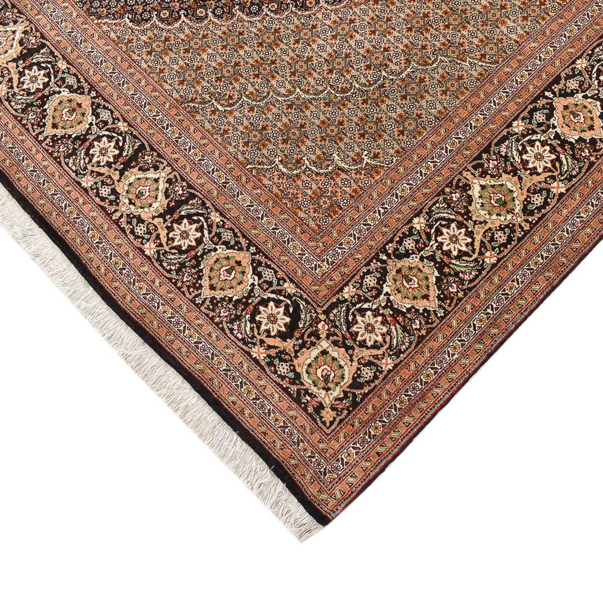 Persisk matta - Tabriz - Royal - 303 x 203 cm - mörk beige