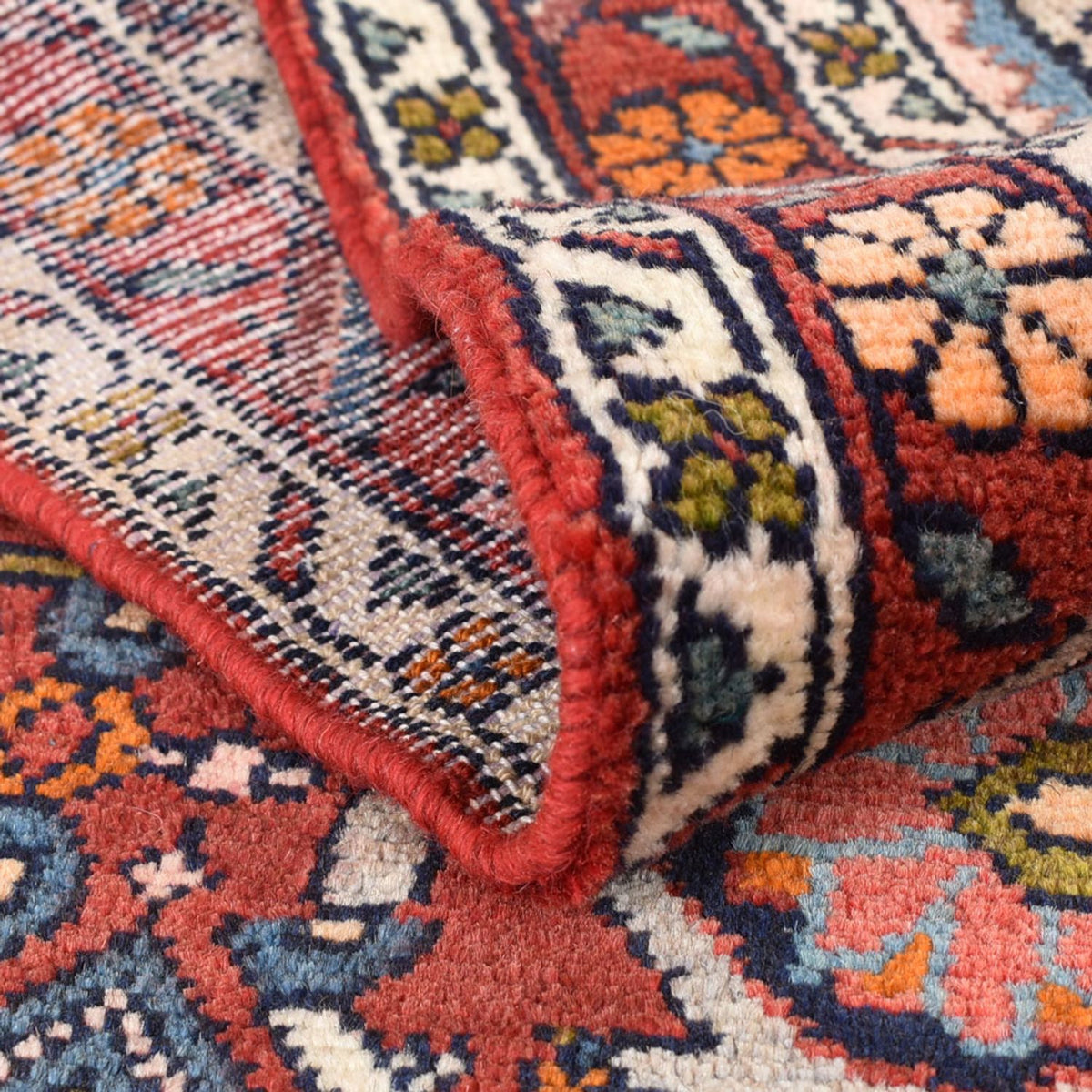 Runner Persisk matta - Nomadic - 200 x 98 cm - mörkröd