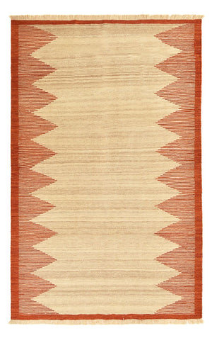 Kelim matta - trendig - 242 x 155 cm - beige