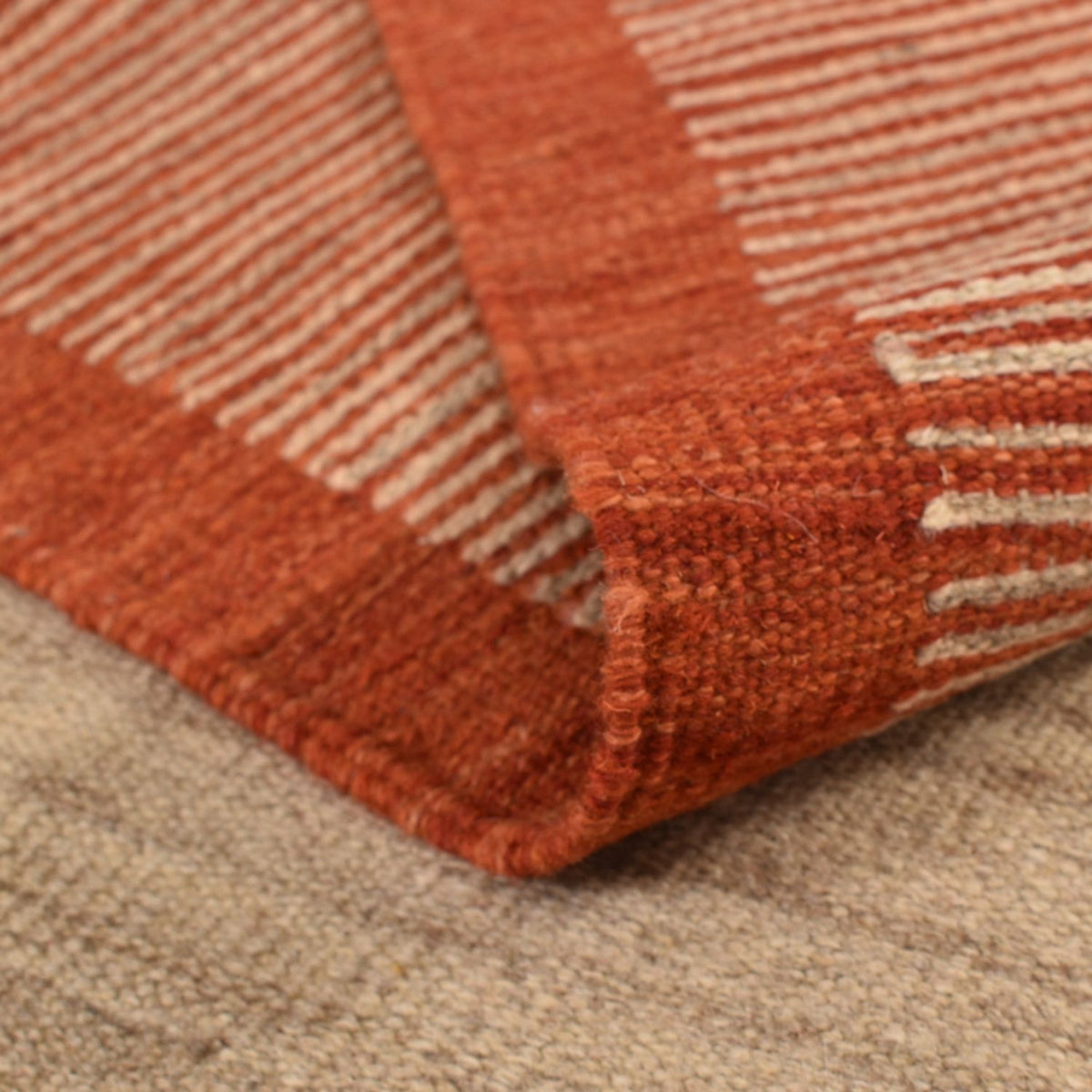 Kelim matta - trendig - 242 x 155 cm - beige