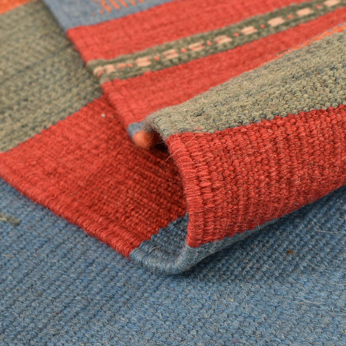 Kelim matta - trendig - 200 x 145 cm - flerfärgad