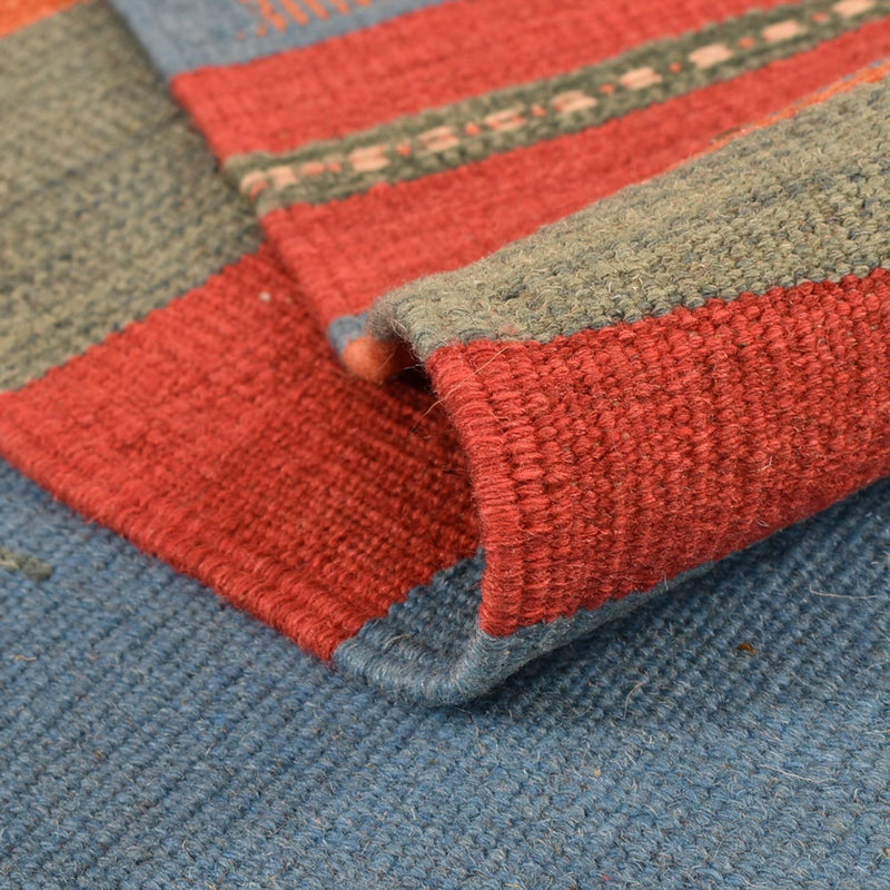 Kelim matta - trendig - 200 x 145 cm - flerfärgad