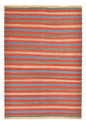 Kelim matta - trendig - 203 x 149 cm - flerfärgad