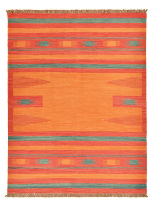 Kelim matta - trendig - 203 x 155 cm - flerfärgad