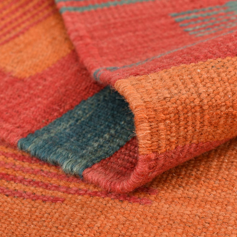 Kelim matta - trendig - 201 x 155 cm - flerfärgad