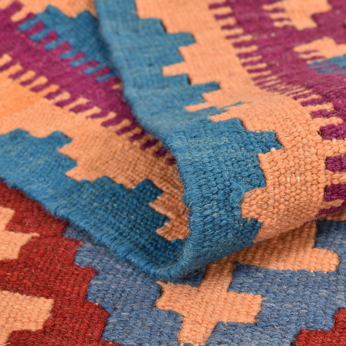 Kelim Carpet - orientalisk matta - 199 x 151 cm - flerfärgad