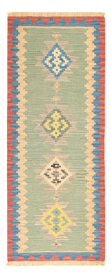 Runner Kelim Carpet - orientalisk matta - 204 x 84 cm - flerfärgad