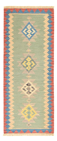 Runner Kelim Carpet - orientalisk matta - 204 x 84 cm - flerfärgad