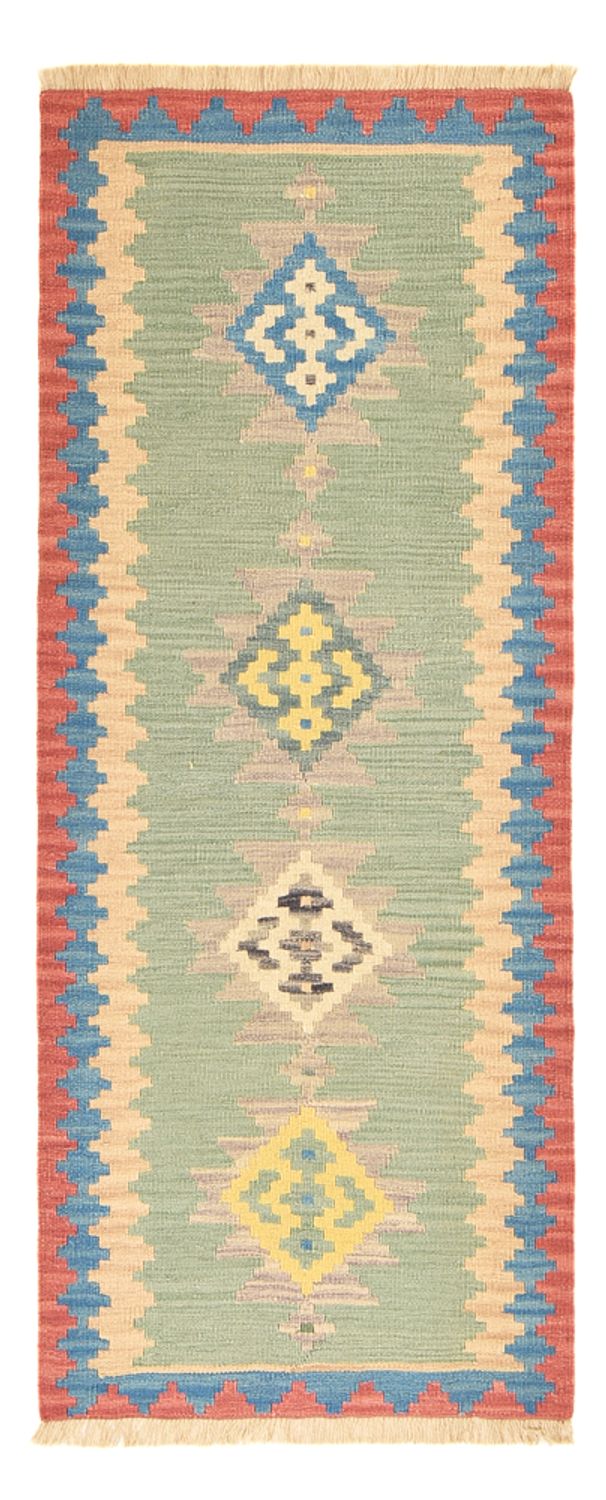 Runner Kelim Carpet - orientalisk matta - 204 x 84 cm - flerfärgad