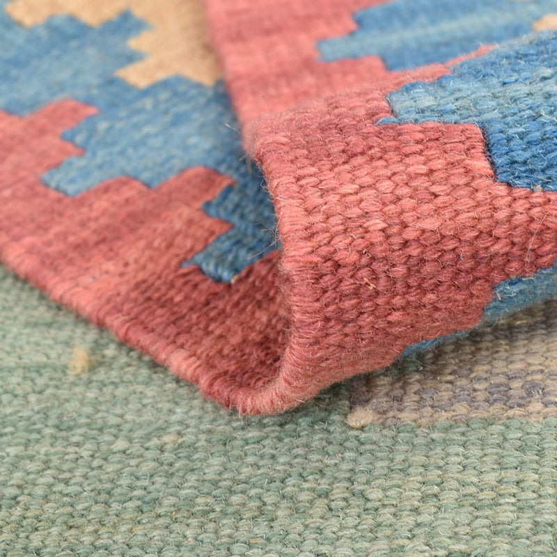 Runner Kelim Carpet - orientalisk matta - 204 x 84 cm - flerfärgad