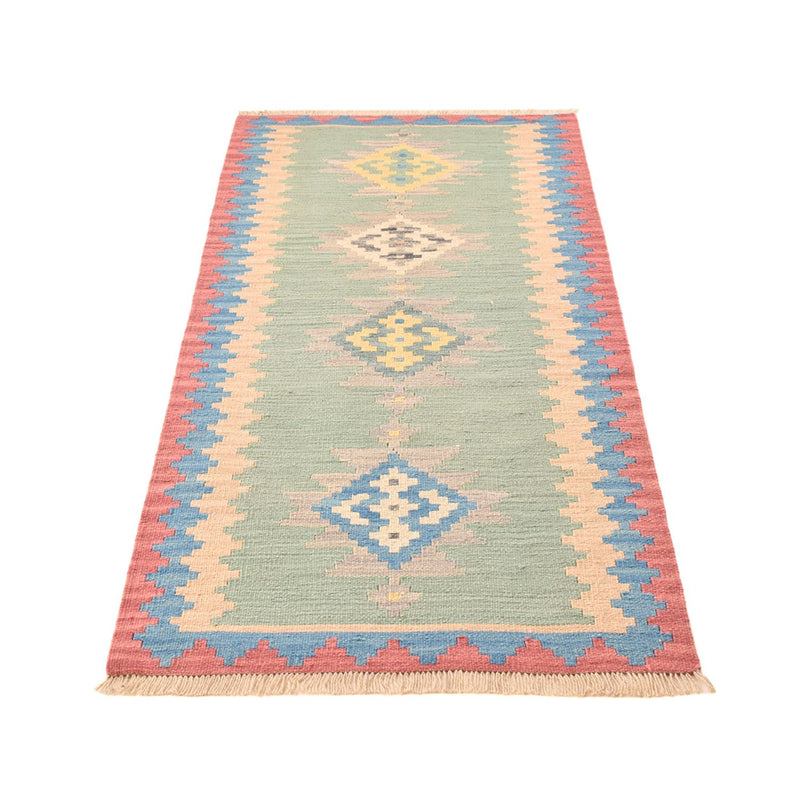 Runner Kelim Carpet - orientalisk matta - 204 x 84 cm - flerfärgad
