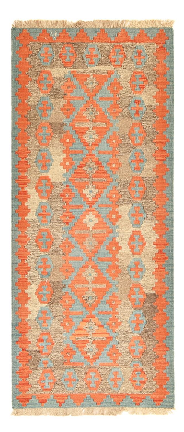 Runner Kelim Carpet - orientalisk matta - 196 x 84 cm - flerfärgad