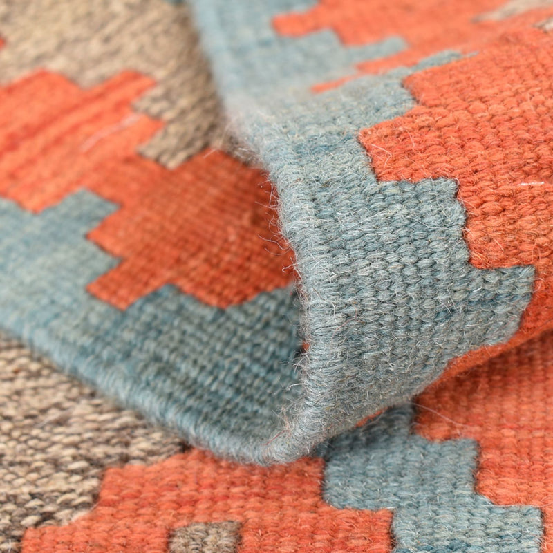 Runner Kelim Carpet - orientalisk matta - 196 x 84 cm - flerfärgad