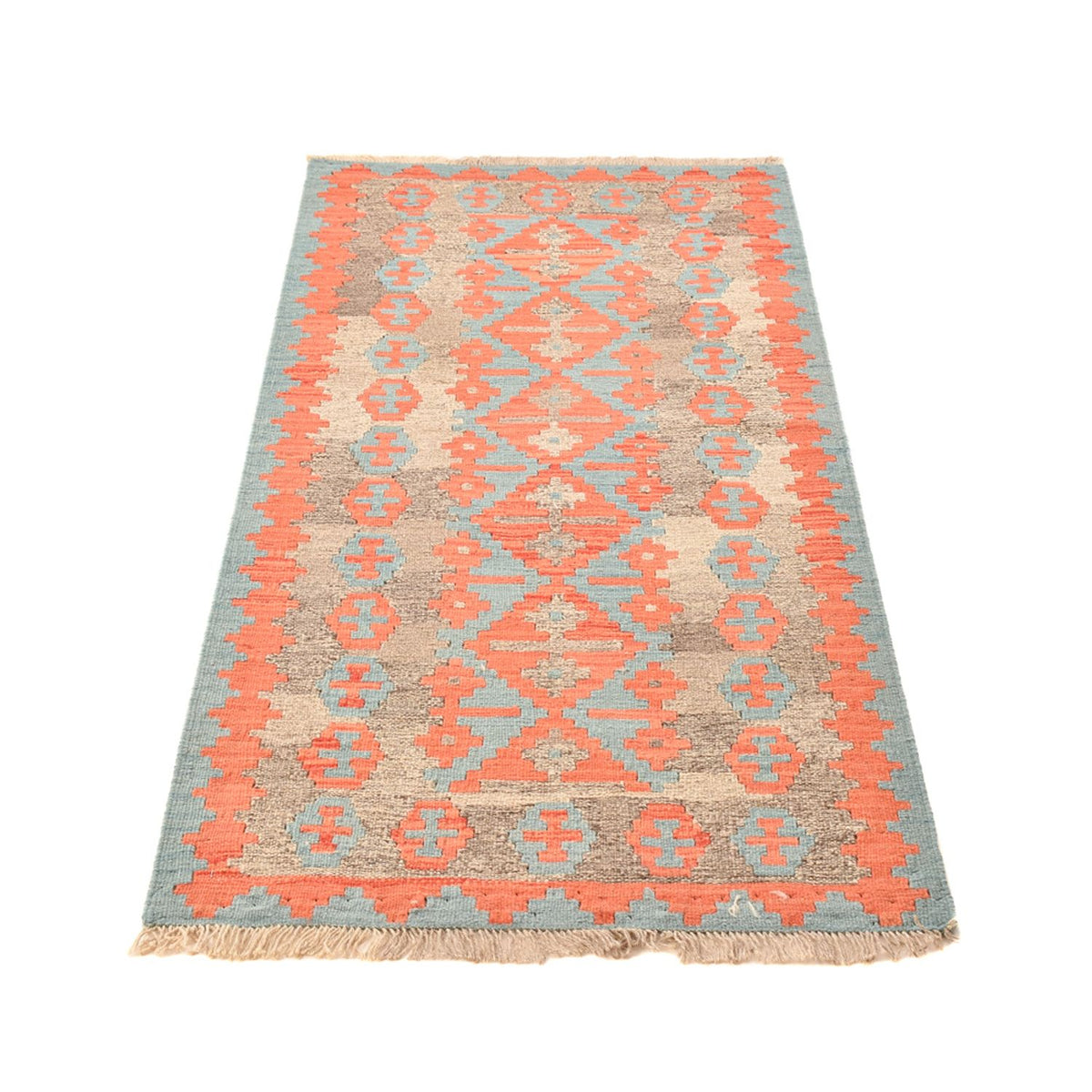 Runner Kelim Carpet - orientalisk matta - 196 x 84 cm - flerfärgad