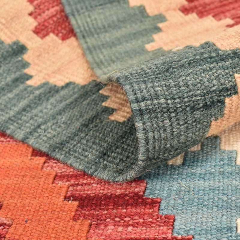 Runner Kelim Carpet - orientalisk matta - 213 x 84 cm - flerfärgad