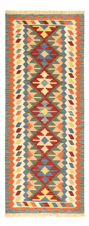 Runner Kelim Carpet - orientalisk matta - 200 x 80 cm - flerfärgad