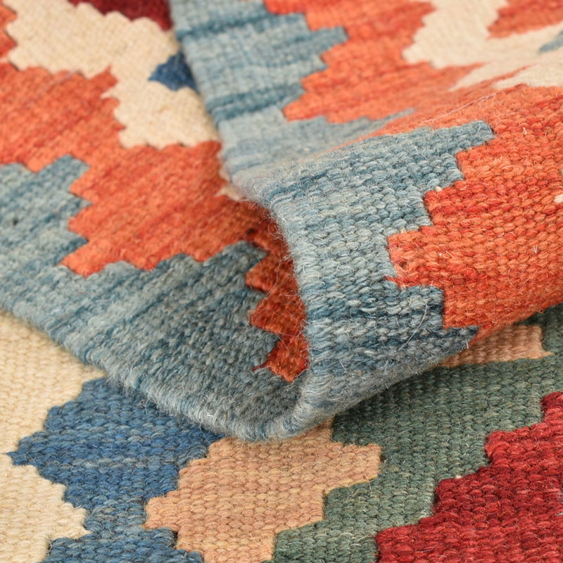 Runner Kelim Carpet - orientalisk matta - 200 x 80 cm - flerfärgad