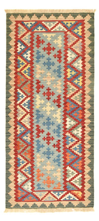 Runner Kelim Carpet - orientalisk matta - 194 x 84 cm - flerfärgad