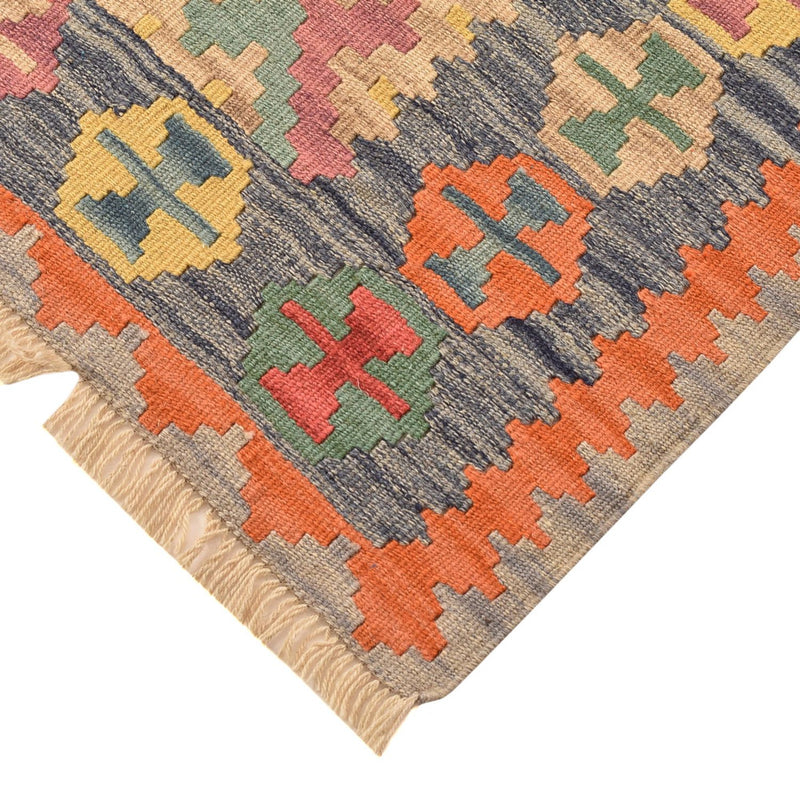 Runner Kelim Carpet - orientalisk matta - 237 x 84 cm - flerfärgad