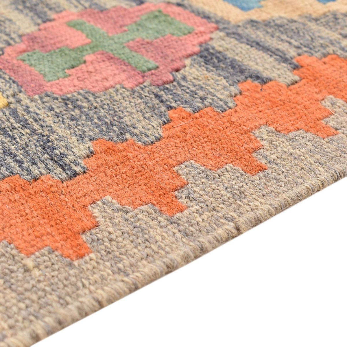 Runner Kelim Carpet - orientalisk matta - 237 x 84 cm - flerfärgad