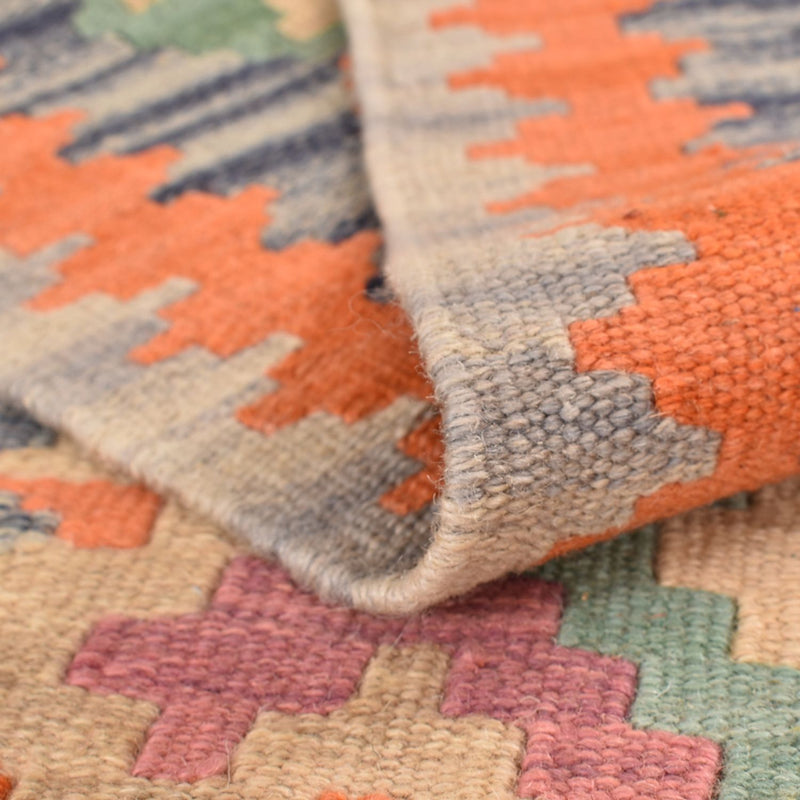 Runner Kelim Carpet - orientalisk matta - 237 x 84 cm - flerfärgad