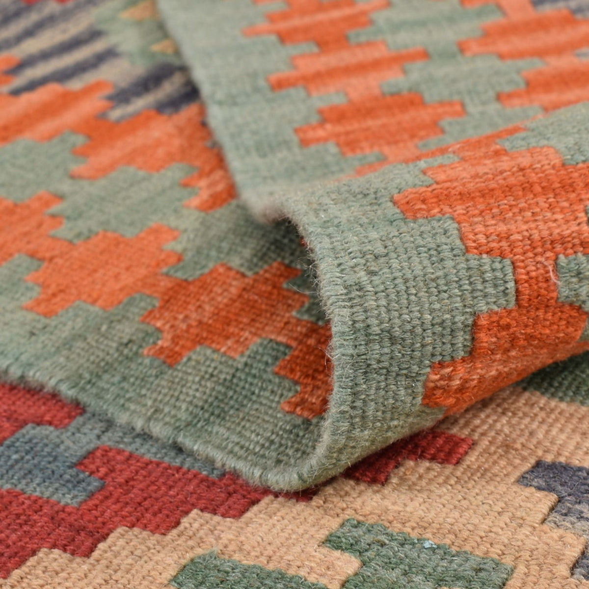 Kelim Carpet - orientalisk matta - 229 x 175 cm - flerfärgad