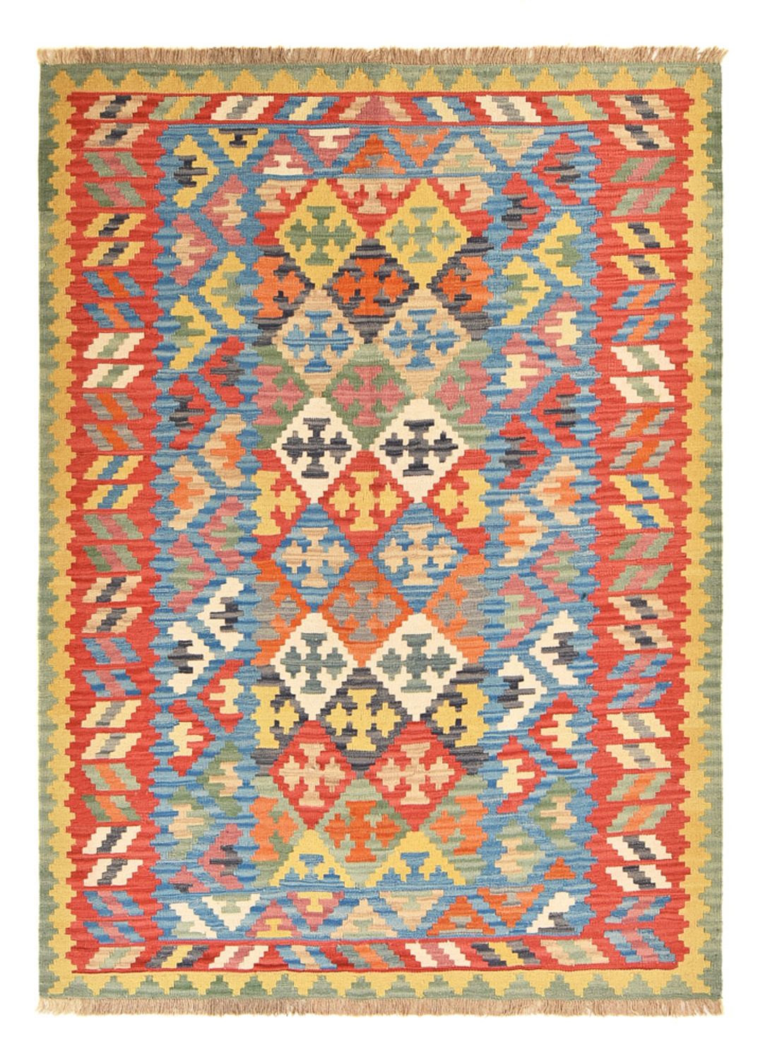 Kelim Carpet - orientalisk matta - 235 x 172 cm - flerfärgad