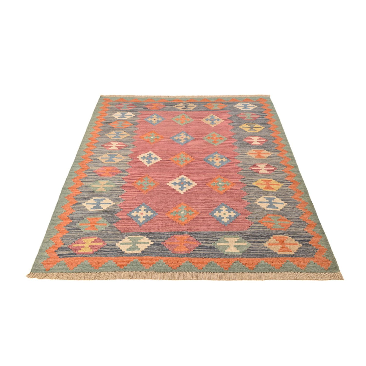 Kelim Carpet - orientalisk matta - 209 x 151 cm - flerfärgad