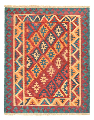 Kelim Carpet - orientalisk matta - 195 x 156 cm - flerfärgad